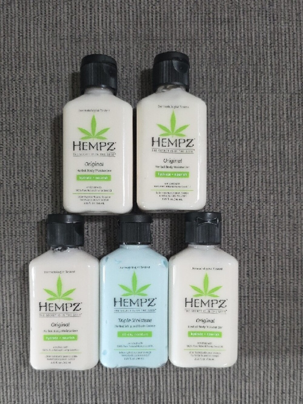 Hempz Travel Size Body Lotion Set, 2.25oz. Each, New, 5 Bottles - Picture 8 of 9